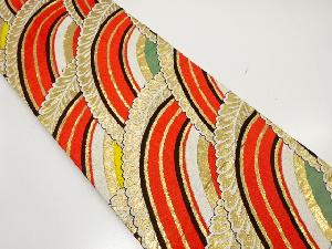 アンティーク　波に藤模様織り出し子供帯(材料)